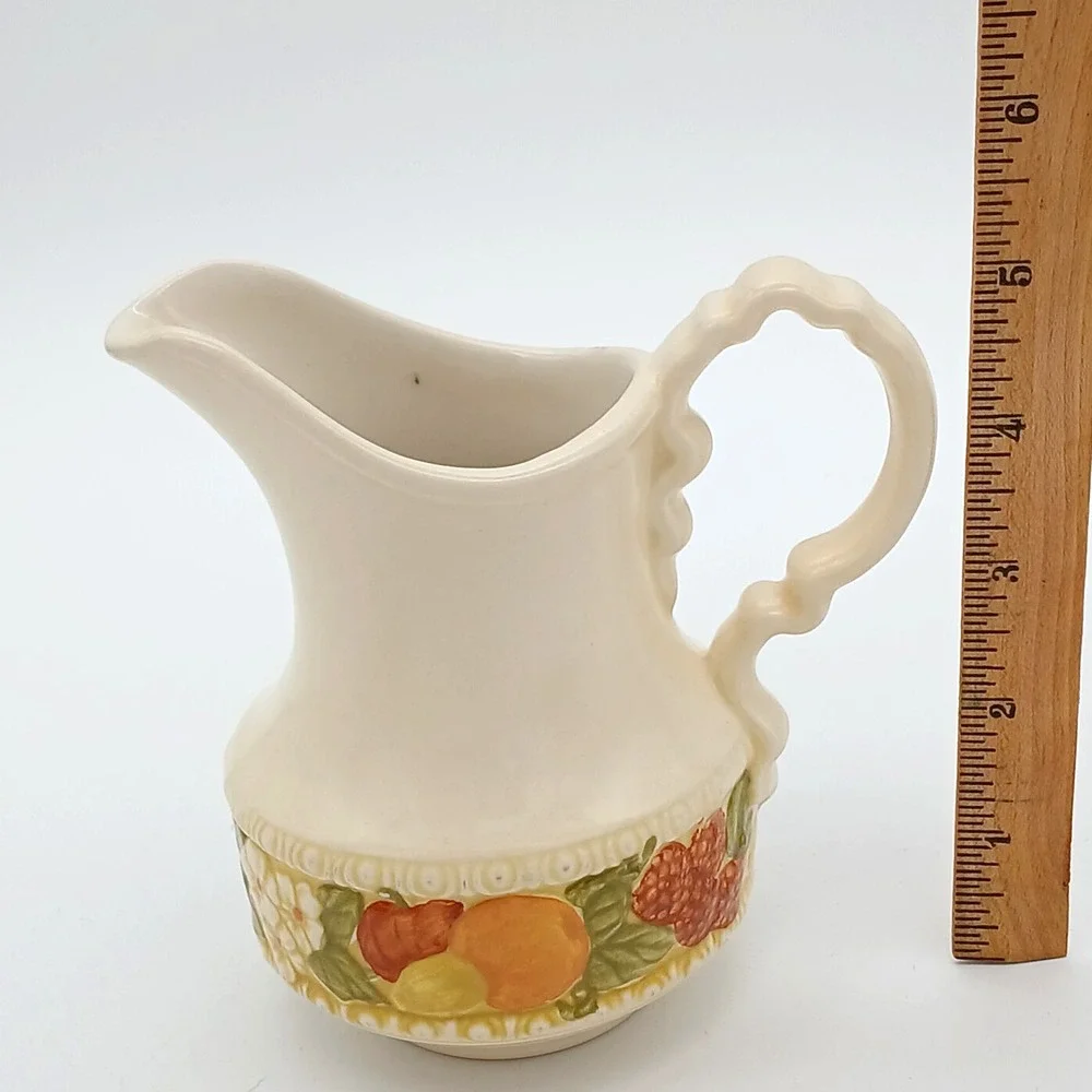 Vintage Metlox Poppytrail Della Robbia Sugar Bowl Creamer Set Vernonware